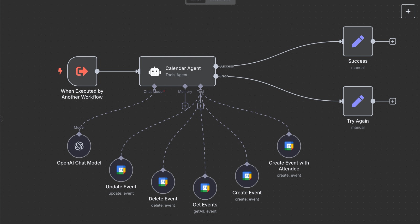 AI agent for Google calendar